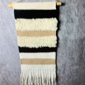 Boho Woven Wall Hanging with Fringe Wall Tapestry Wall Decor